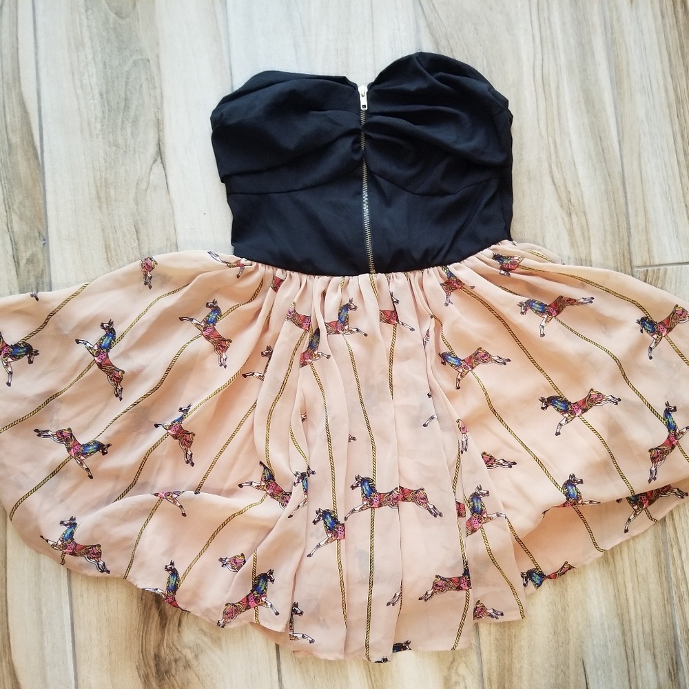 Size 12 strapless merry-go-round dress